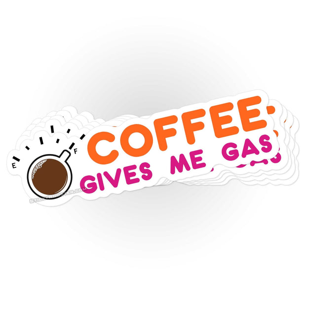 Coffee Gives Me Gas! sticker StickyRooster