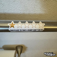 Load image into Gallery viewer, 1 Star Bathroom Review stickers - 4 pack
