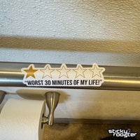 Load image into Gallery viewer, 1 Star Bathroom Review stickers - 4 pack

