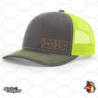 Load image into Gallery viewer, I Speak Fluent Sarcasm Leather Patch hat
