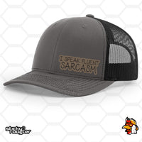 Load image into Gallery viewer, I Speak Fluent Sarcasm Leather Patch hat
