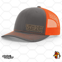 Load image into Gallery viewer, I Speak Fluent Sarcasm Leather Patch hat
