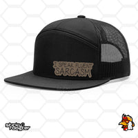 Load image into Gallery viewer, I Speak Fluent Sarcasm Leather Patch hat
