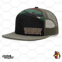 Load image into Gallery viewer, I Speak Fluent Sarcasm Leather Patch hat
