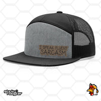 Load image into Gallery viewer, I Speak Fluent Sarcasm Leather Patch hat
