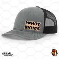 Load image into Gallery viewer, I Love Hot Moms Leather Patch hat
