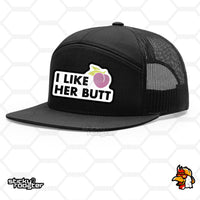 Load image into Gallery viewer, I Like Her Butt embroidered patch hat
