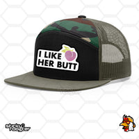 Load image into Gallery viewer, I Like Her Butt embroidered patch hat

