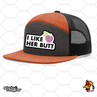 Load image into Gallery viewer, I Like Her Butt embroidered patch hat
