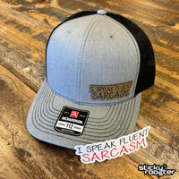 Load image into Gallery viewer, I Speak Fluent Sarcasm Leather Patch hat
