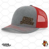 Load image into Gallery viewer, Nugs Not Drugs Leather Patch hat
