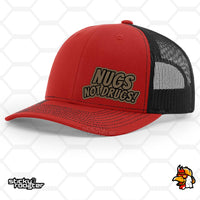 Load image into Gallery viewer, Nugs Not Drugs Leather Patch hat
