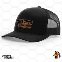 Load image into Gallery viewer, Shit Show Supervisor Leather Patch hat
