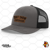 Load image into Gallery viewer, Shit Show Supervisor Leather Patch hat
