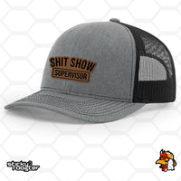 Load image into Gallery viewer, Shit Show Supervisor Leather Patch hat
