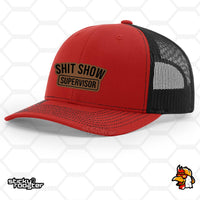 Load image into Gallery viewer, Shit Show Supervisor Leather Patch hat

