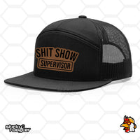Load image into Gallery viewer, Shit Show Supervisor Leather Patch hat
