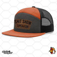 Load image into Gallery viewer, Shit Show Supervisor Leather Patch hat
