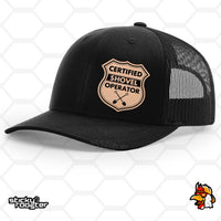 Load image into Gallery viewer, Certified Shovel Operator Leather Patch hat
