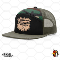 Load image into Gallery viewer, Certified Shovel Operator Leather Patch hat
