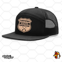 Load image into Gallery viewer, Certified Shovel Operator Leather Patch hat
