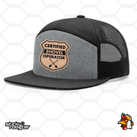 Load image into Gallery viewer, Certified Shovel Operator Leather Patch hat
