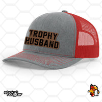 Load image into Gallery viewer, Trophy Husband Leather Patch hat
