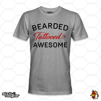 Load image into Gallery viewer, Bearded Tattooed and Awesome shirt
