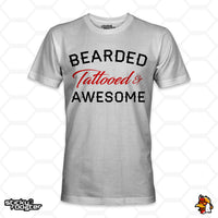 Load image into Gallery viewer, Bearded Tattooed and Awesome shirt
