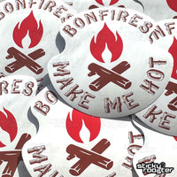 Load image into Gallery viewer, Bonfires Make Me Hot sticker

