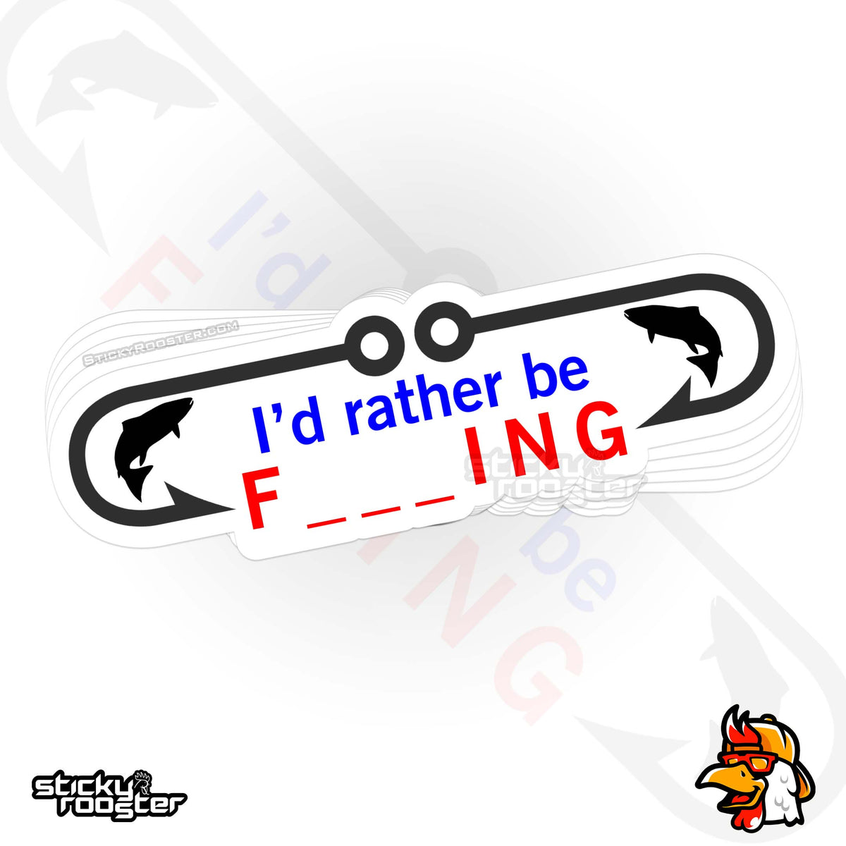 I'd Rather Be Fishing sticker