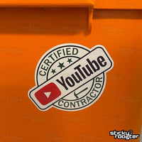 Load image into Gallery viewer, Certified YouTube Contractor sticker - StickyRooster
