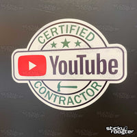 Load image into Gallery viewer, Certified YouTube Contractor sticker - StickyRooster
