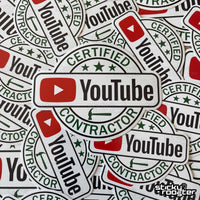 Load image into Gallery viewer, Certified YouTube Contractor sticker - StickyRooster
