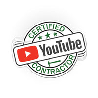 Load image into Gallery viewer, Certified YouTube Contractor sticker - StickyRooster
