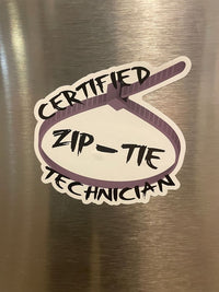 Load image into Gallery viewer, Certified Zip-Tie Technician sticker - StickyRooster
