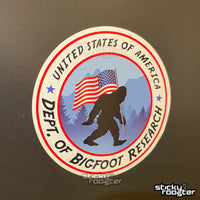 Load image into Gallery viewer, Dept of Bigfoot Research sticker - StickyRooster
