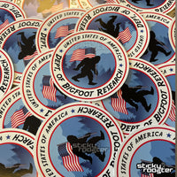 Load image into Gallery viewer, Dept of Bigfoot Research sticker - StickyRooster
