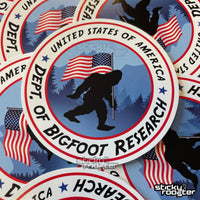 Load image into Gallery viewer, Dept of Bigfoot Research sticker - StickyRooster
