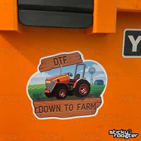 Load image into Gallery viewer, Down To Farm DTF sticker - StickyRooster
