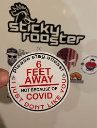 Load image into Gallery viewer, Funny Covid Sticker - StickyRooster
