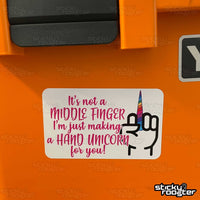 Load image into Gallery viewer, Hand Unicorn sticker - StickyRooster
