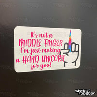 Load image into Gallery viewer, Hand Unicorn sticker - StickyRooster
