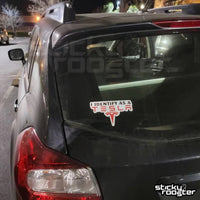 Load image into Gallery viewer, I Identify as a Tesla sticker - StickyRooster
