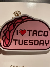 Load image into Gallery viewer, I love taco Tuesday sticker - StickyRooster
