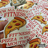 Load image into Gallery viewer, I&#39;m All About Fitness sticker - StickyRooster
