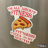 Load image into Gallery viewer, I&#39;m All About Fitness sticker - StickyRooster
