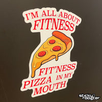 Load image into Gallery viewer, I&#39;m All About Fitness sticker - StickyRooster
