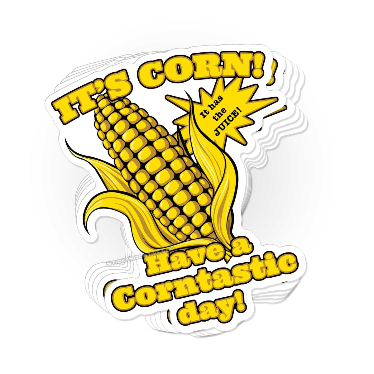 Buttered Corn Sticker It's Corn! sticker | StickyRooster