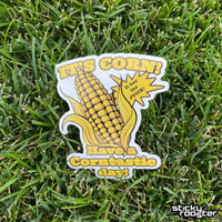 Load image into Gallery viewer, It&#39;s Corn! sticker - StickyRooster

